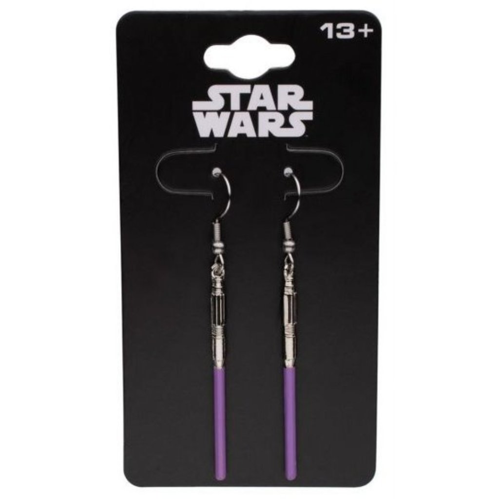 Disney Star Wars Mace Windu Lightsaber Drop Earrings 15$